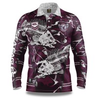 2021 Manly Sea Eagles 'Skeletor' NRL Fishing Shirt - Adult